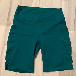 Fabletics 9” Teal On-the-Go Shorts